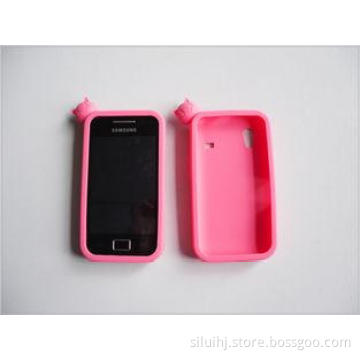 Pink Non-toxic Silicone Cell Phone Case Wear Resistance For